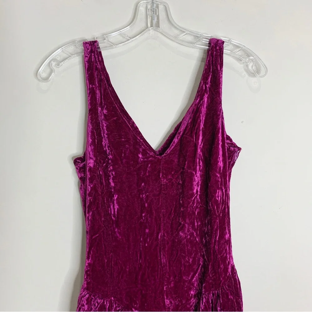 Vintage Betsey Johnson Punk Label Crushed Velvet Dress - Picture 2 of 9